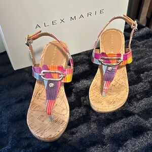 Alex Marie Burdette Colorful Strappy Sandals